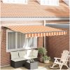Manuell Uttagsbar Markis Gul och Orange vidaXL 3 x 2.5 m – miniatyr 1