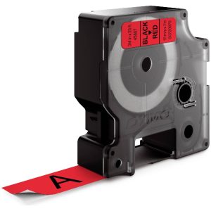 MÄRKBAND D1 19MMx7M SVART/RÖD