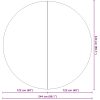 Markduk för pool ljusgrå 244 cm polyester geotextil vidaXL ⌀244 cm (1 mm) – miniatyr 8