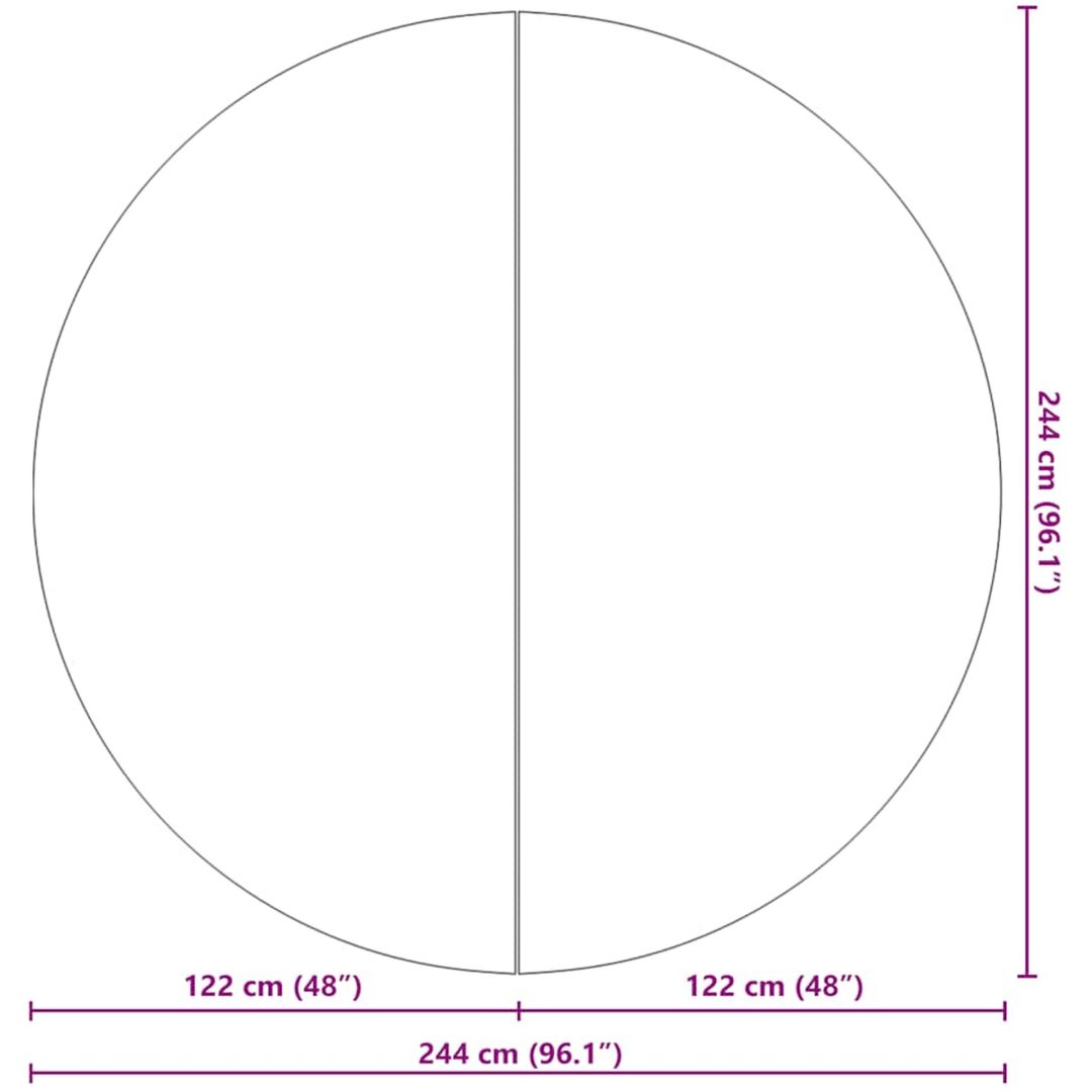 Markduk för pool ljusgrå 244 cm polyester geotextil vidaXL ⌀244 cm (1 mm) – bild 8