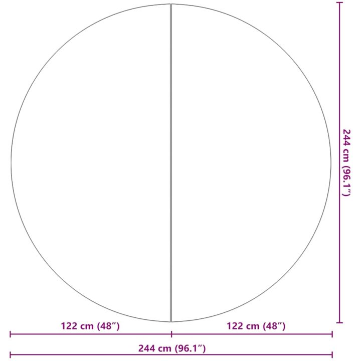 Markduk för pool ljusgrå 244 cm polyester geotextil vidaXL ⌀244 cm (1 mm) – bild 8