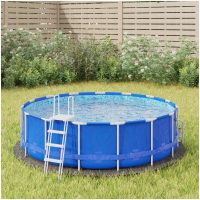 Markduk för pool ljusgrå 244 cm polyester geotextil vidaXL