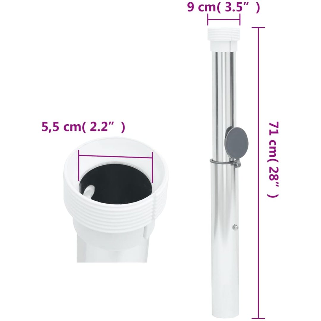 Markfäst parasollbas för 40-50 mm stång silver aluminium vidaXL – bild 6