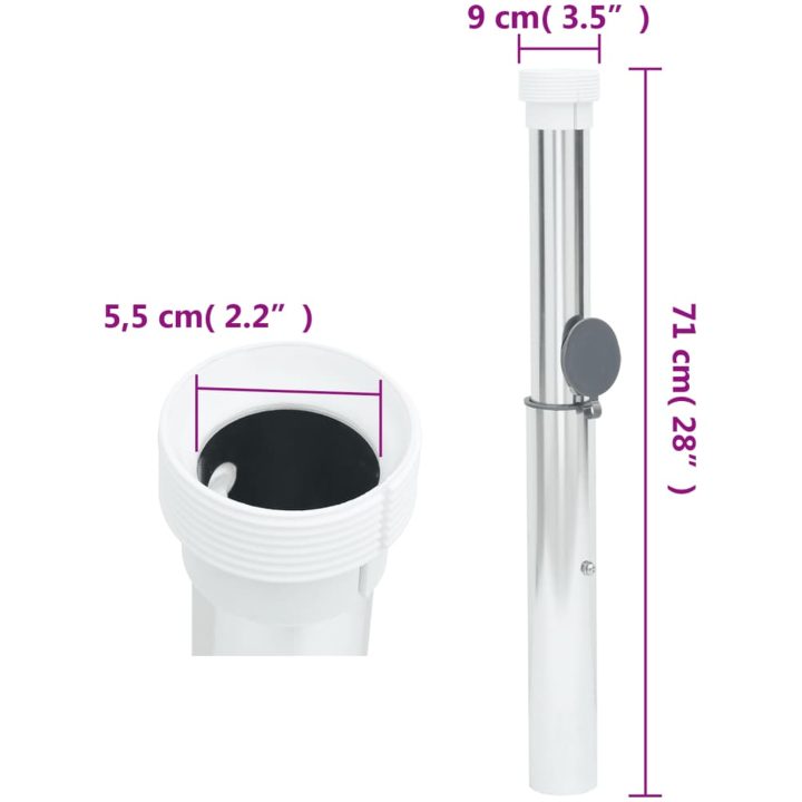 Markfäst parasollbas för 40-50 mm stång silver aluminium vidaXL – bild 6