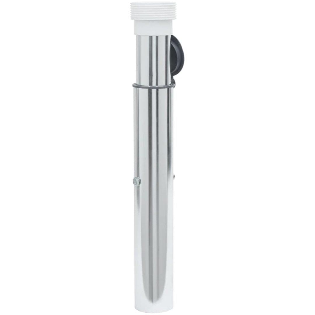 Markfäst parasollbas för 40-50 mm stång silver aluminium vidaXL