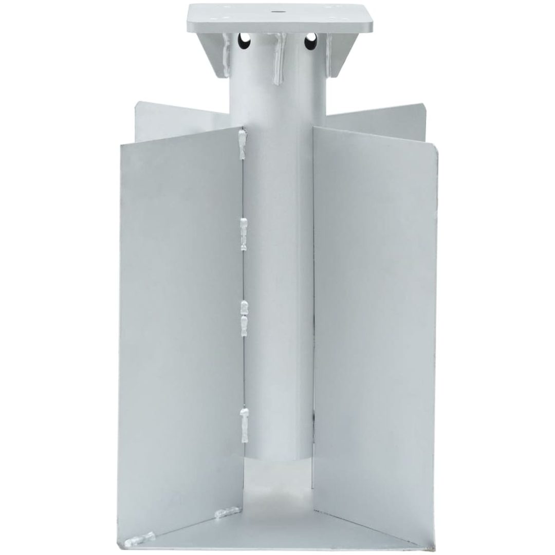 Markfäste för parasoll silver 27,5x27,5x45 cm stål vidaXL – bild 2