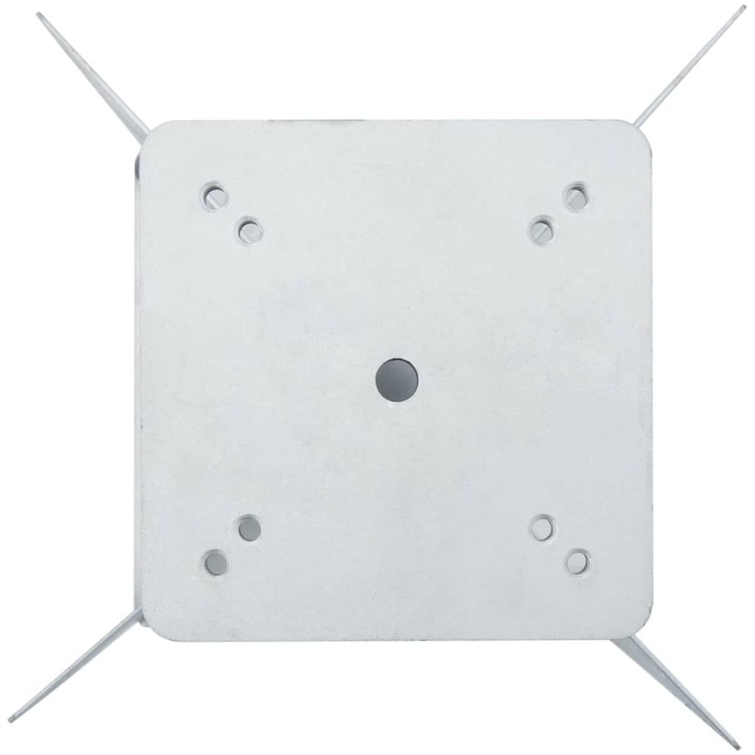 Markfäste för parasoll silver 27,5x27,5x45 cm stål vidaXL – bild 4