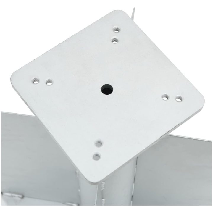 Markfäste för parasoll silver 27,5x27,5x45 cm stål vidaXL – bild 5