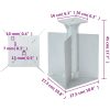 Markfäste för parasoll silver 27,5x27,5x45 cm stål vidaXL – miniatyr 6
