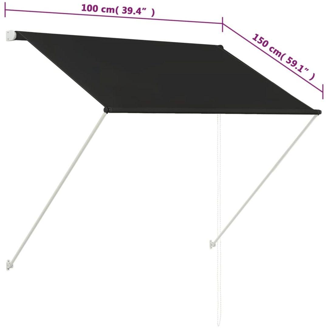 Markis antracit vidaXL 100 x 150 cm – bild 8