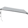 Markis automatiskt infällbar antracit och vit vidaXL 400 x 350 cm – miniatyr 4