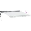 Markis automatiskt infällbar antracit och vit vidaXL 400 x 350 cm – miniatyr 5