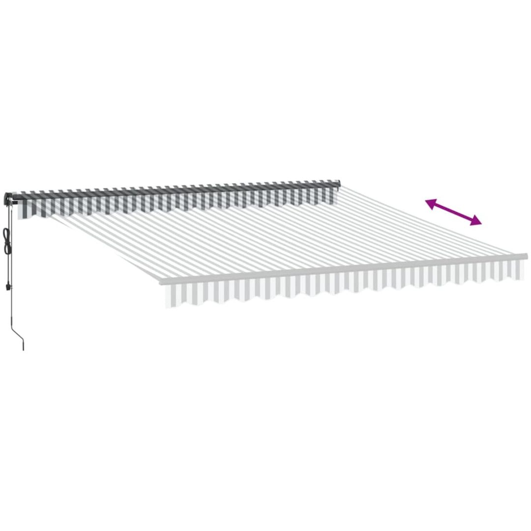 Markis automatiskt infällbar antracit och vit vidaXL 400 x 350 cm – bild 5