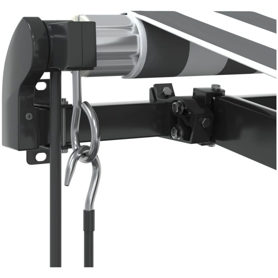Markis automatiskt infällbar antracit och vit vidaXL 400 x 350 cm – bild 6
