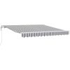 Markis automatiskt infällbar antracit&vit vidaXL 300 x 250 cm – miniatyr 2