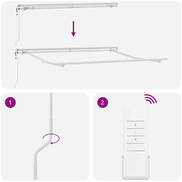 Markis automatiskt infällbar antracit&vit vidaXL 300 x 250 cm – bild 8