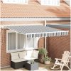 Markis automatiskt infällbar antracit&vit vidaXL 300 x 250 cm – miniatyr 1