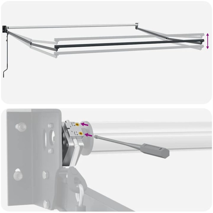 Markis automatiskt infällbar brun vidaXL 300 x 250 cm – bild 9