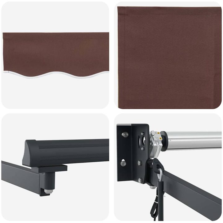 Markis automatiskt infällbar brun vidaXL 300 x 250 cm – bild 10