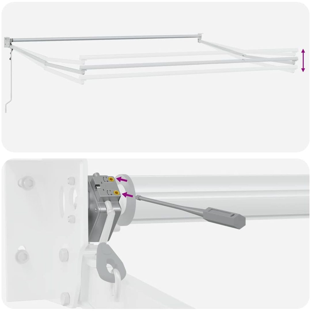 Markis automatiskt infällbar brun vidaXL 300 x 250 cm – bild 8