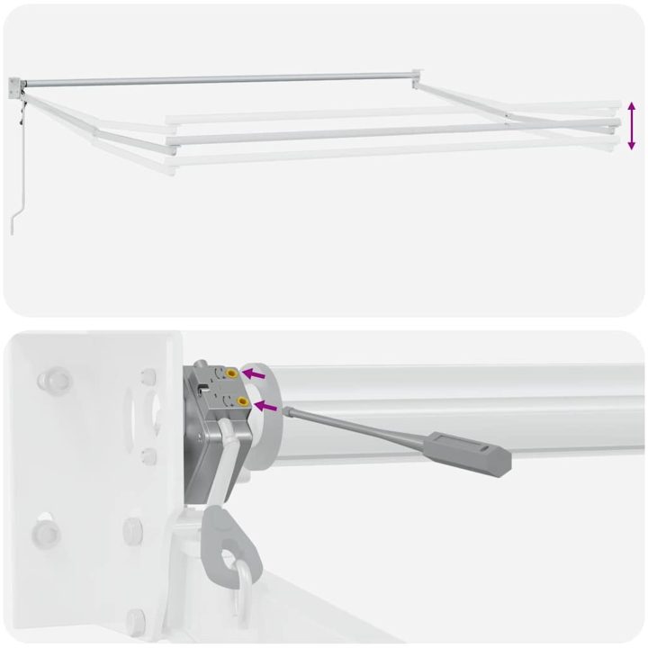 Markis automatiskt infällbar brun vidaXL 300 x 250 cm – bild 8