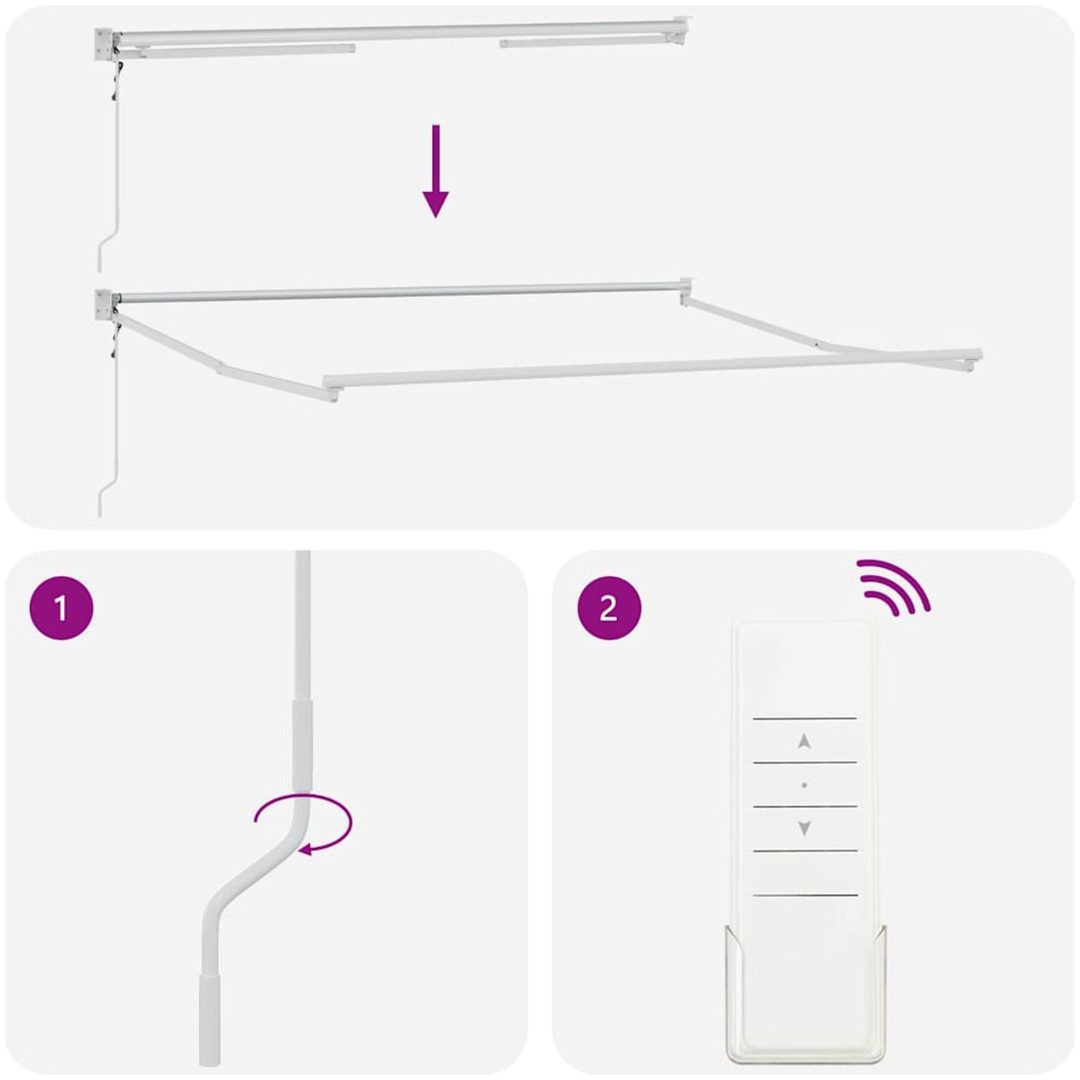 Markis automatiskt infällbar brun vidaXL 300 x 250 cm – bild 9