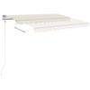 Markis automatiskt infällbar gräddvit vidaXL 300 x 250 cm – miniatyr 3