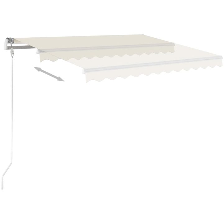 Markis automatiskt infällbar gräddvit vidaXL 300 x 250 cm – bild 3