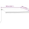 Markis automatiskt infällbar gul och vit vidaXL 300 x 250 cm – miniatyr 9