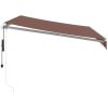 Markis automatiskt infällbar med LED brun vidaXL 300 x 250 cm – miniatyr 5