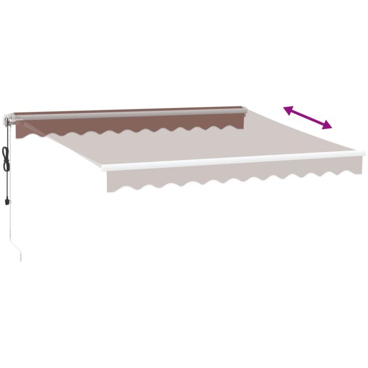 Markis automatiskt infällbar med LED brun vidaXL 300 x 250 cm – bild 6