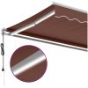Markis automatiskt infällbar med LED brun vidaXL 300 x 250 cm – miniatyr 8