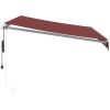 Markis automatiskt infällbar med LED vinröd vidaXL 300 x 250 cm – miniatyr 5