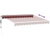 Markis automatiskt infällbar med LED vinröd vidaXL 300 x 250 cm – miniatyr 6