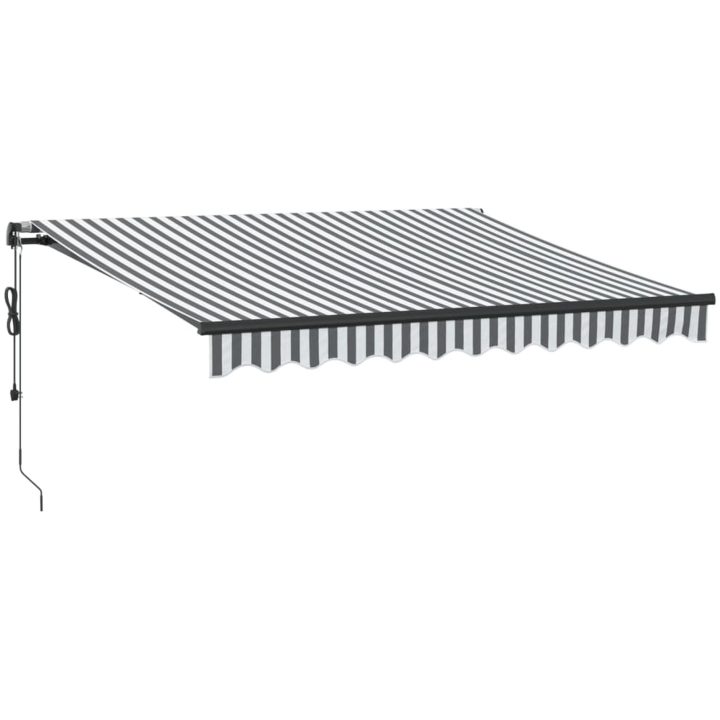 Markis automatiskt infällbar med LEDs antracit&vit vidaXL 300 x 250 cm – bild 2
