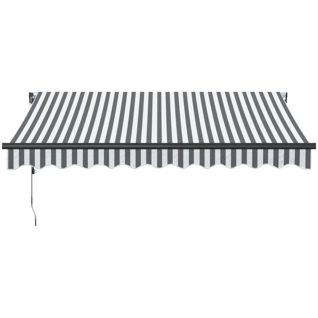 Markis automatiskt infällbar med LEDs antracit&vit vidaXL 300 x 250 cm – bild 4