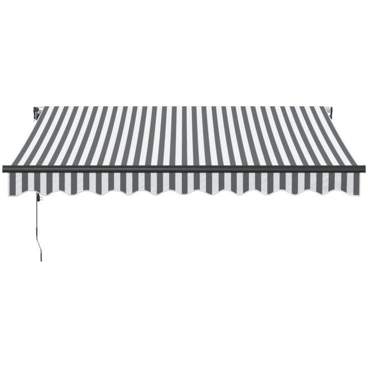 Markis automatiskt infällbar med LEDs antracit&vit vidaXL 300 x 250 cm – bild 4