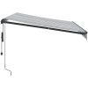 Markis automatiskt infällbar med LEDs antracit&vit vidaXL 300 x 250 cm – miniatyr 5