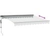 Markis automatiskt infällbar med LEDs antracit&vit vidaXL 300 x 250 cm – miniatyr 6
