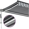 Markis automatiskt infällbar med LEDs antracit&vit vidaXL 300 x 250 cm – miniatyr 8