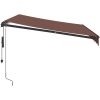 Markis automatiskt infällbar med LEDs brun vidaXL 300 x 250 cm – miniatyr 5
