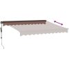 Markis automatiskt infällbar med LEDs brun vidaXL 300 x 250 cm – miniatyr 6