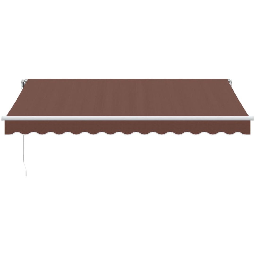 Markis automatiskt infällbar med LEDs brun vidaXL 350 x 250 cm – bild 4