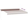 Markis automatiskt infällbar med LEDs brun vidaXL 350 x 250 cm – miniatyr 6