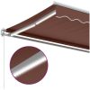 Markis automatiskt infällbar med LEDs brun vidaXL 350 x 250 cm – miniatyr 8