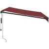 Markis automatiskt infällbar med LEDs vinröd vidaXL 300 x 250 cm – miniatyr 5