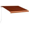 Markis automatiskt infällbar orange och brun vidaXL 400 x 300 cm – miniatyr 3