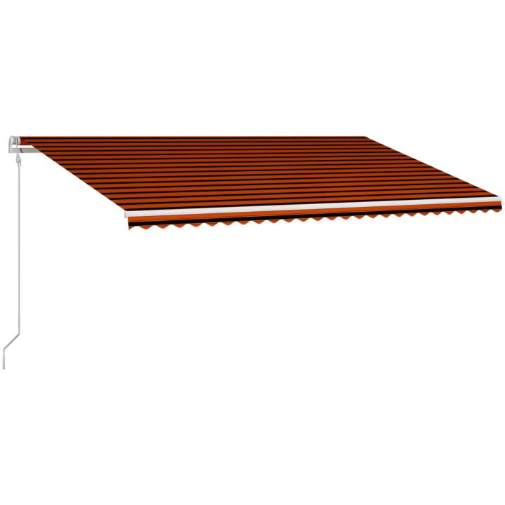 Markis automatiskt infällbar orange och brun vidaXL 600 x 300 cm – bild 3