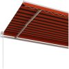 Markis automatiskt infällbar orange och brun vidaXL 600 x 300 cm – miniatyr 4