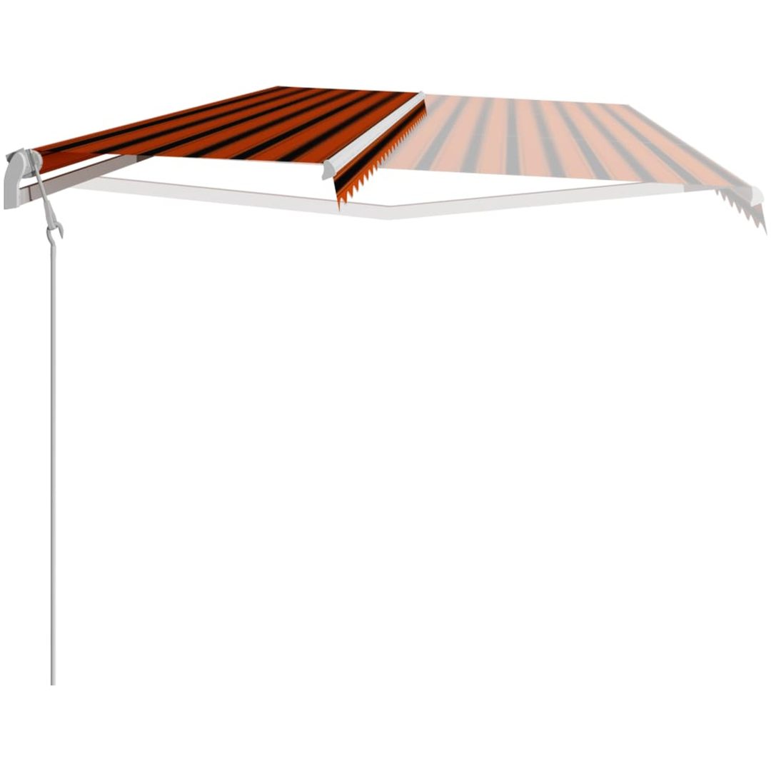 Markis automatiskt infällbar orange och brun vidaXL 600 x 300 cm – bild 5